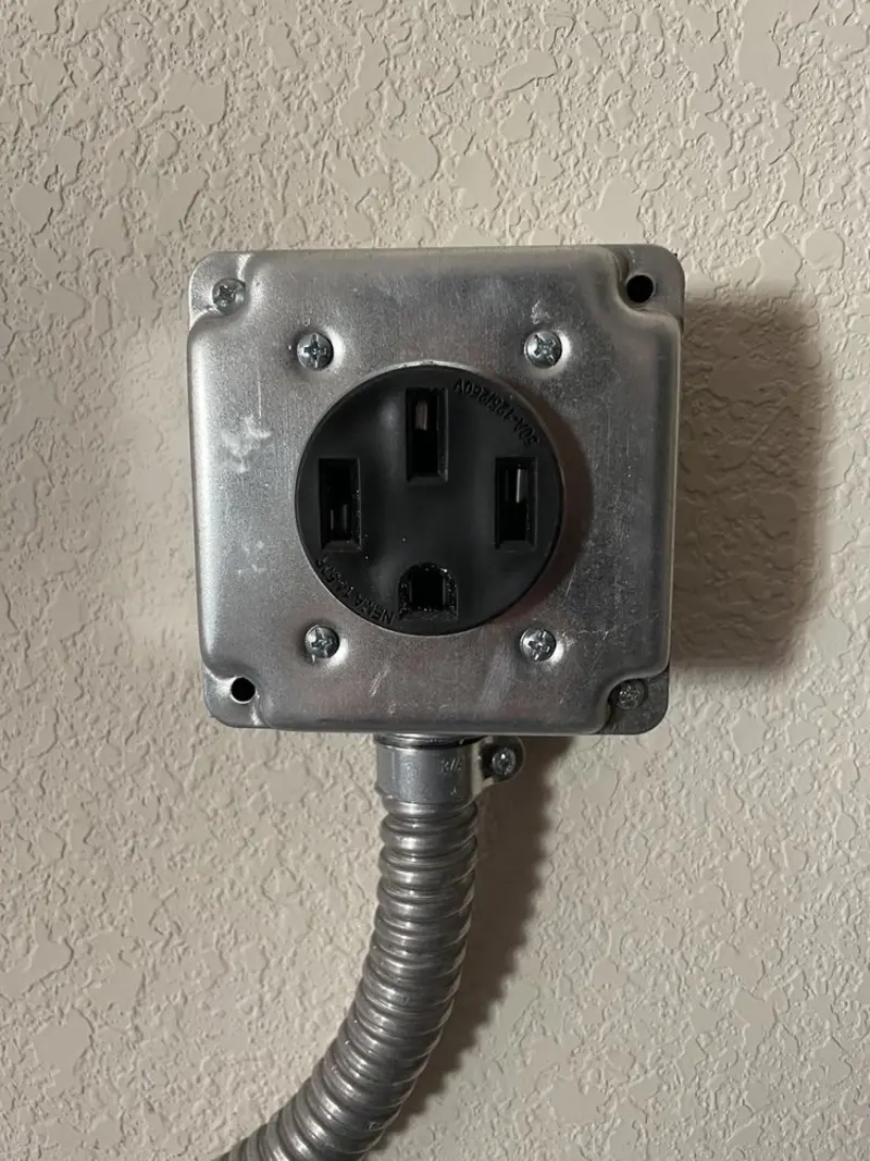 NEMA 14-50 outlet installed for Electrical Panel Upgrade in Flagstaff